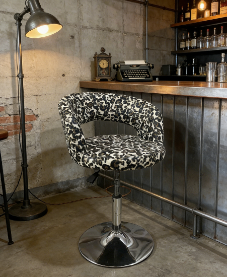 Leopard print bar stools