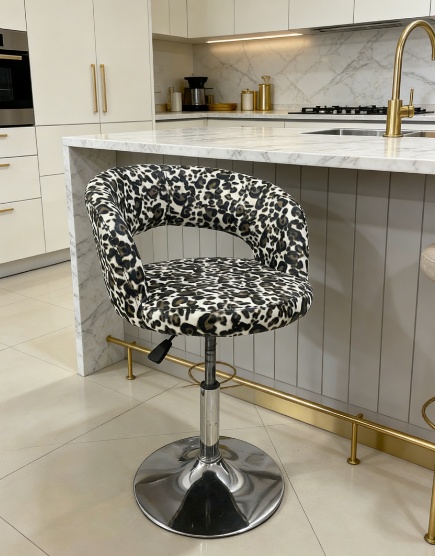 Leopard print bar stools