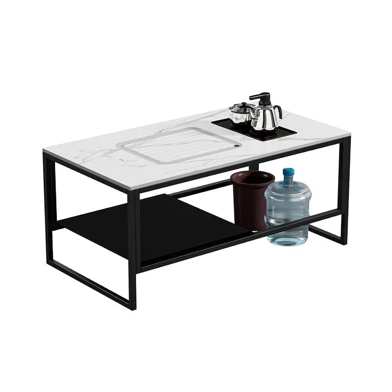 Internet celebrity rock slab kung fu tea table office commercial household living room simple multi-functional coffee table tea