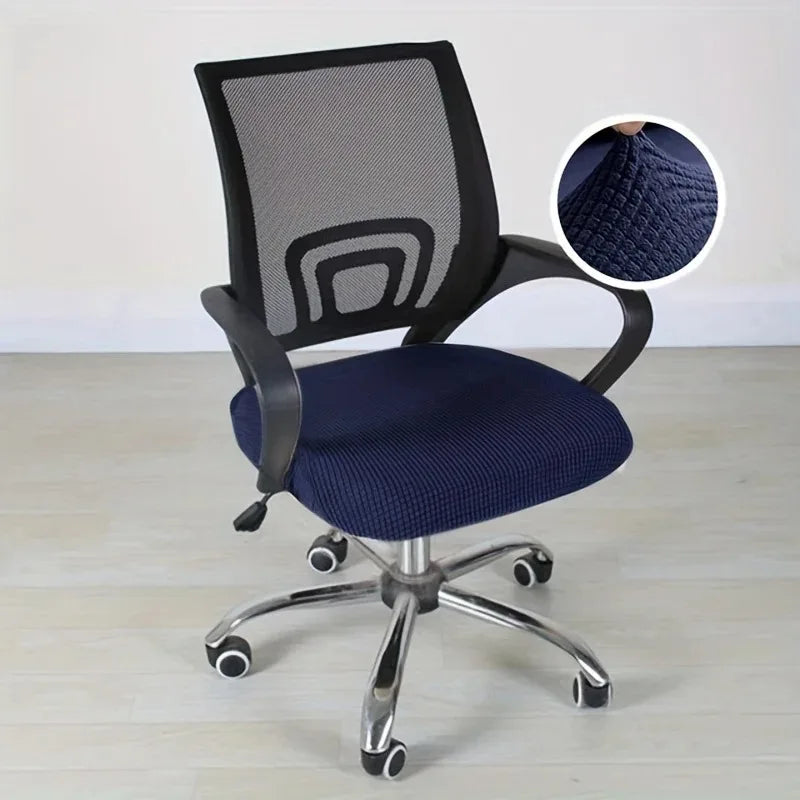 1Pc Jacquard Solid Colour Gaming Chair Cover Universal Thickened Elastic Non-slip Office Chair Cover Spandex Split Chair Cover