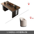 Light luxury wood grain rock slab multi-functional tea table