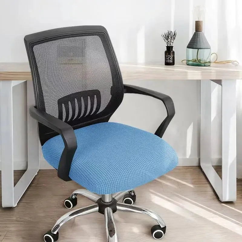 1Pc Jacquard Solid Colour Gaming Chair Cover Universal Thickened Elastic Non-slip Office Chair Cover Spandex Split Chair Cover
