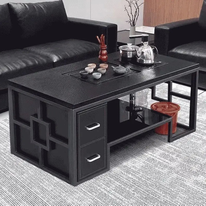 Internet celebrity rock slab kung fu tea table office commercial household living room simple multi-functional coffee table tea