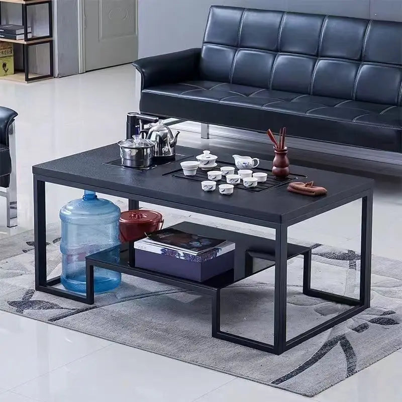 Internet celebrity rock slab kung fu tea table office commercial household living room simple multi-functional coffee table tea