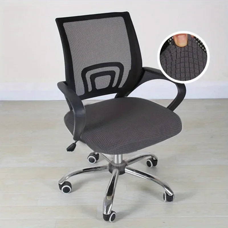 1Pc Jacquard Solid Colour Gaming Chair Cover Universal Thickened Elastic Non-slip Office Chair Cover Spandex Split Chair Cover