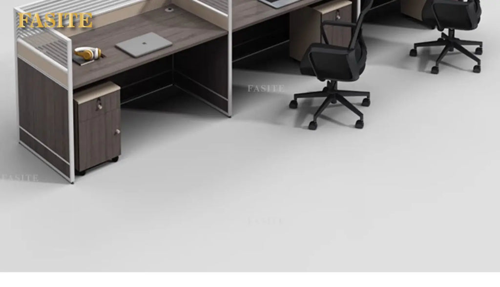 Desk Staff Open Area Seat Combination 2/4/6 Seat Staff Desk and Chair