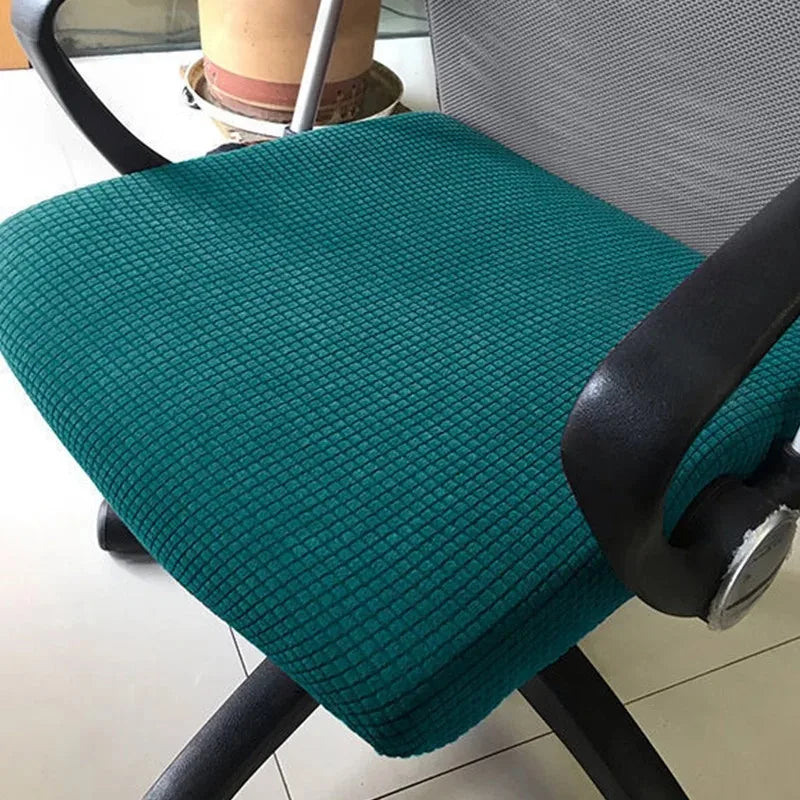 1Pc Jacquard Solid Colour Gaming Chair Cover Universal Thickened Elastic Non-slip Office Chair Cover Spandex Split Chair Cover