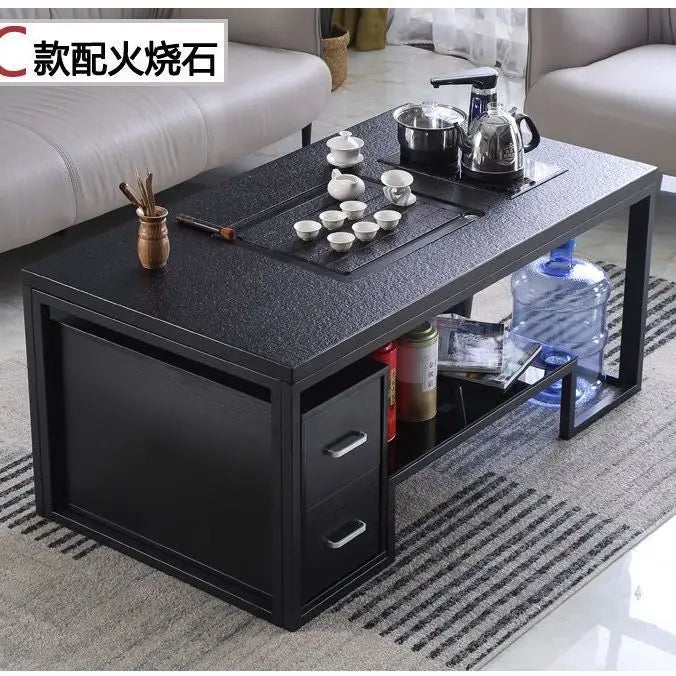 Internet celebrity rock slab kung fu tea table office commercial household living room simple multi-functional coffee table tea