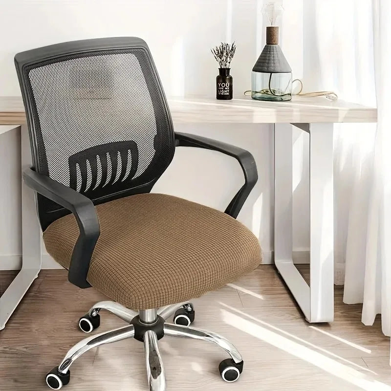 1Pc Jacquard Solid Colour Gaming Chair Cover Universal Thickened Elastic Non-slip Office Chair Cover Spandex Split Chair Cover
