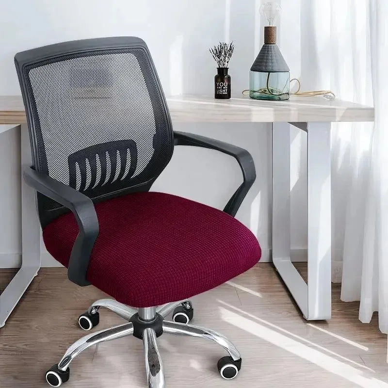 1Pc Jacquard Solid Colour Gaming Chair Cover Universal Thickened Elastic Non-slip Office Chair Cover Spandex Split Chair Cover