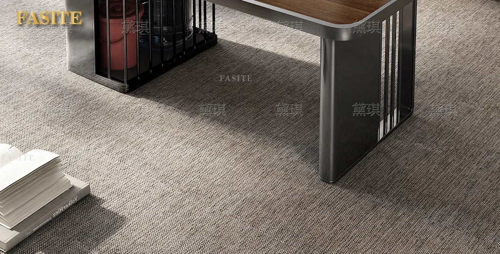Light luxury wood grain rock slab multi-functional tea table