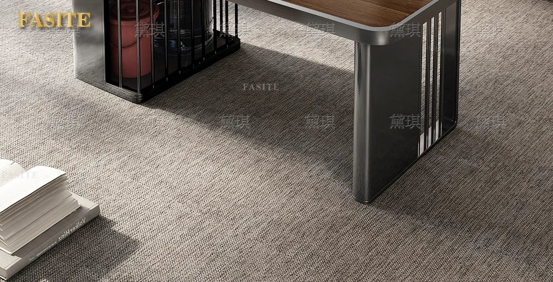Light luxury wood grain rock slab multi-functional tea table