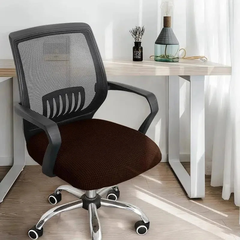 1Pc Jacquard Solid Colour Gaming Chair Cover Universal Thickened Elastic Non-slip Office Chair Cover Spandex Split Chair Cover