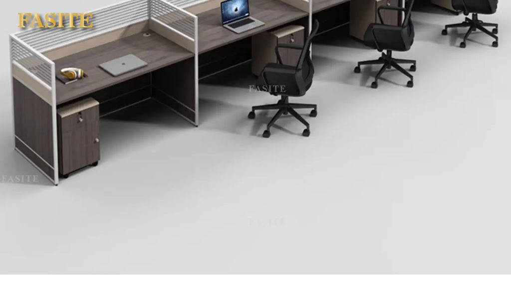 Desk Staff Open Area Seat Combination 2/4/6 Seat Staff Desk and Chair