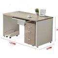 Modern Simple Wooden Single Office Computer Desk with Drawer Storage Cabinet Combination for Home Office