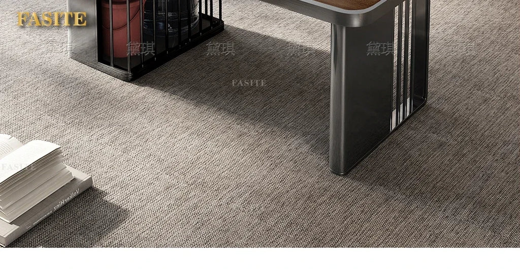 Light luxury wood grain rock slab multi-functional tea table
