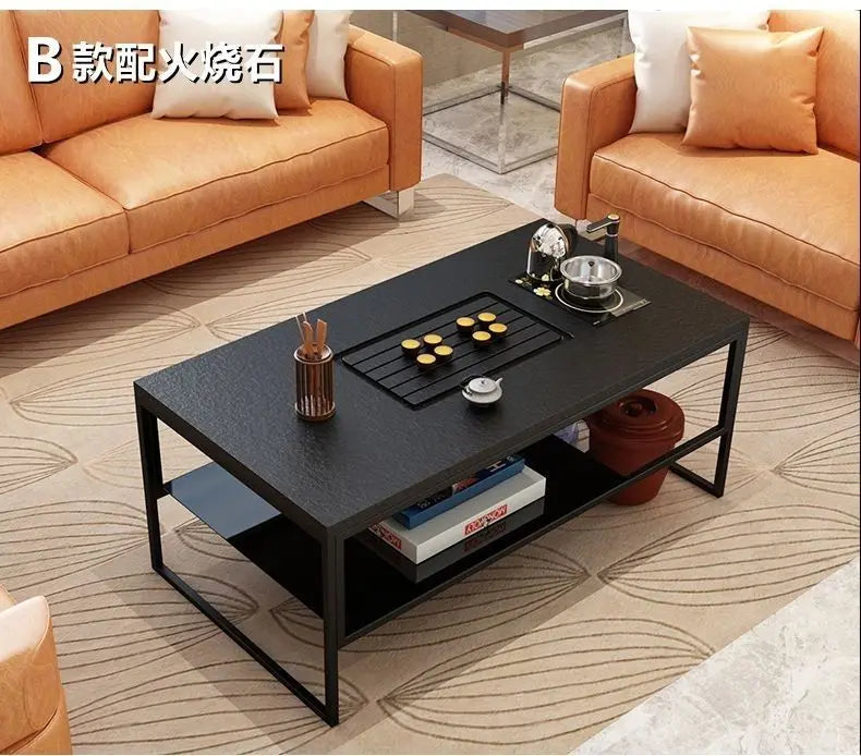 Internet celebrity rock slab kung fu tea table office commercial household living room simple multi-functional coffee table tea