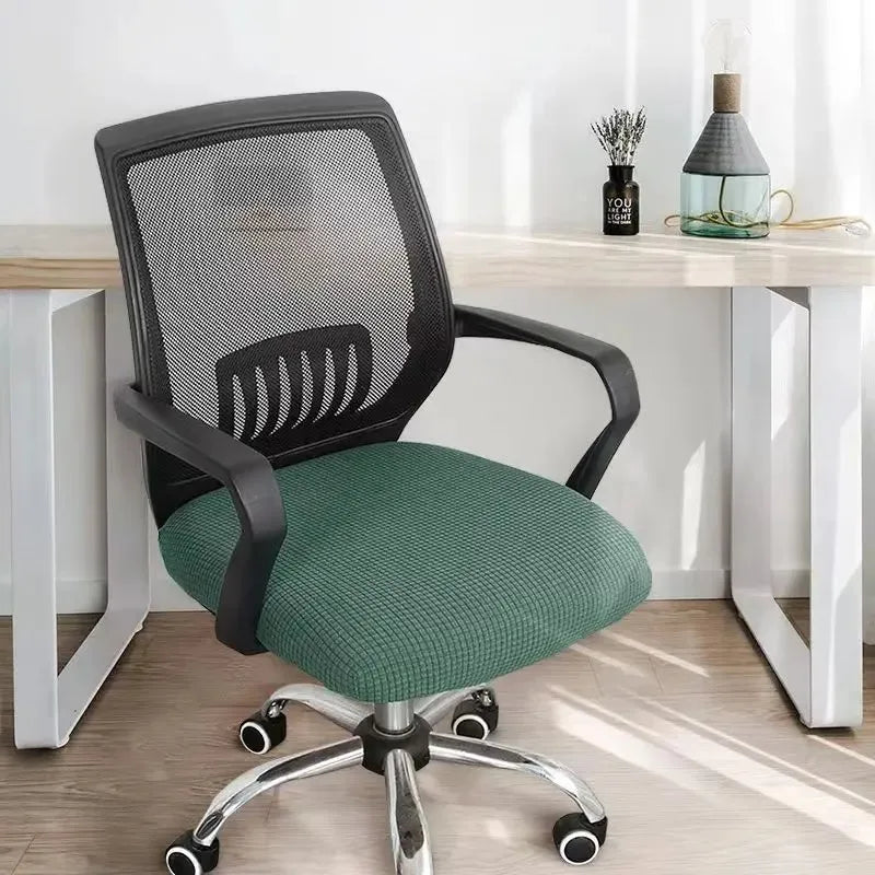 1Pc Jacquard Solid Colour Gaming Chair Cover Universal Thickened Elastic Non-slip Office Chair Cover Spandex Split Chair Cover