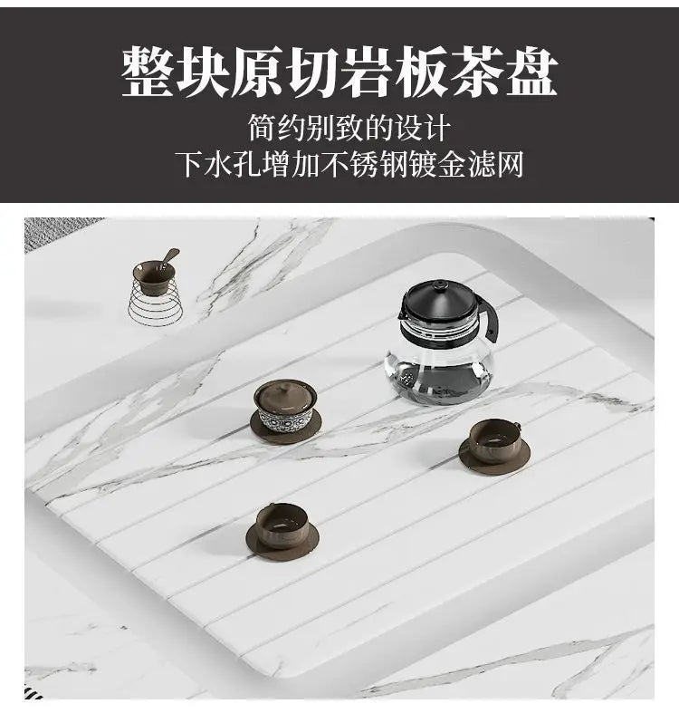 Internet celebrity rock slab kung fu tea table office commercial household living room simple multi-functional coffee table tea