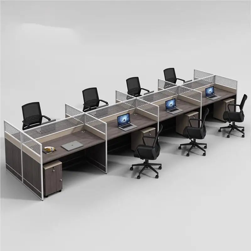 Desk Staff Open Area Seat Combination 2/4/6 Seat Staff Desk and Chair