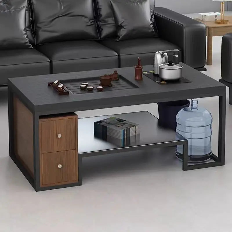 Internet celebrity rock slab kung fu tea table office commercial household living room simple multi-functional coffee table tea