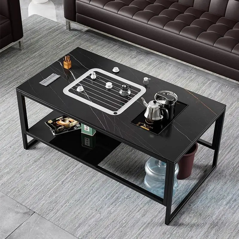 Internet celebrity rock slab kung fu tea table office commercial household living room simple multi-functional coffee table tea