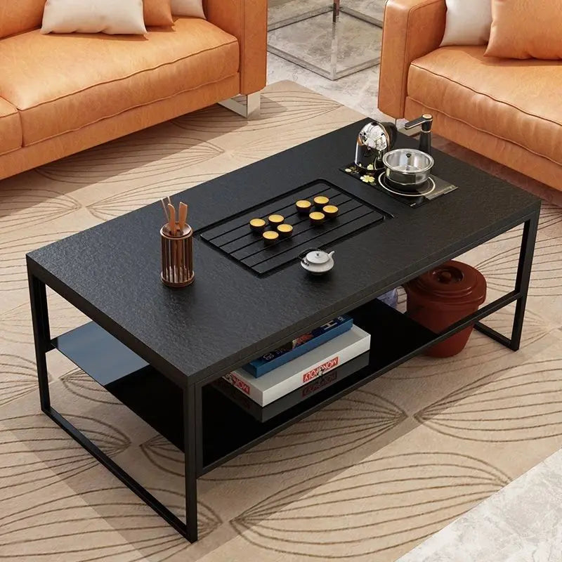 Internet celebrity rock slab kung fu tea table office commercial household living room simple multi-functional coffee table tea