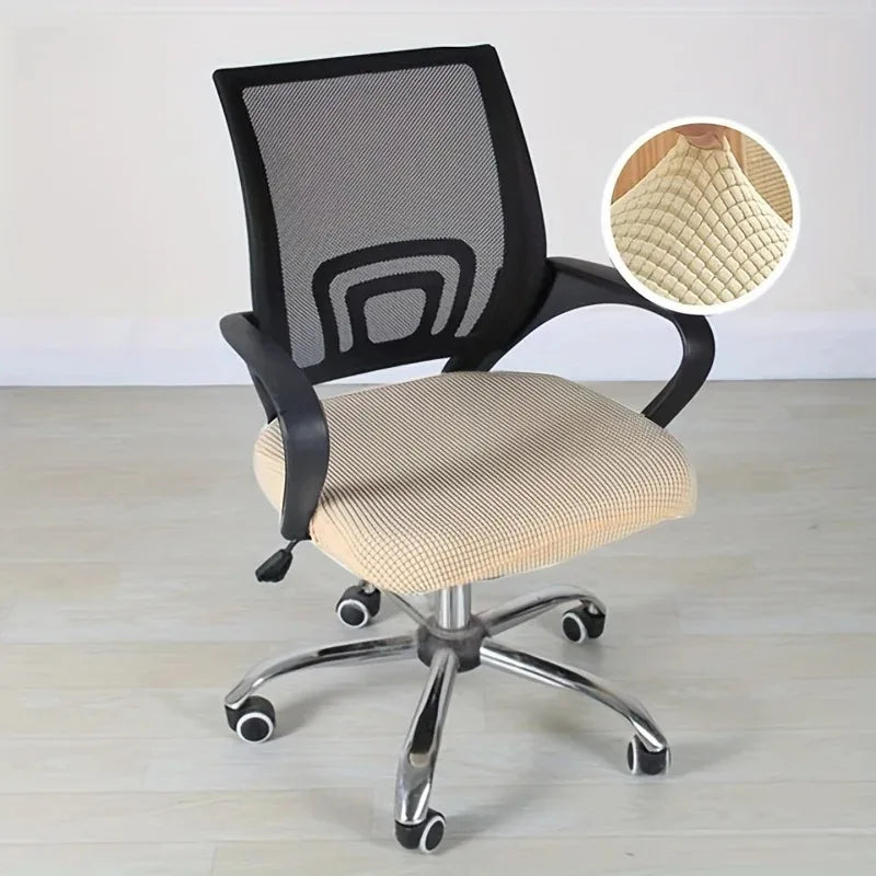 1Pc Jacquard Solid Colour Gaming Chair Cover Universal Thickened Elastic Non-slip Office Chair Cover Spandex Split Chair Cover