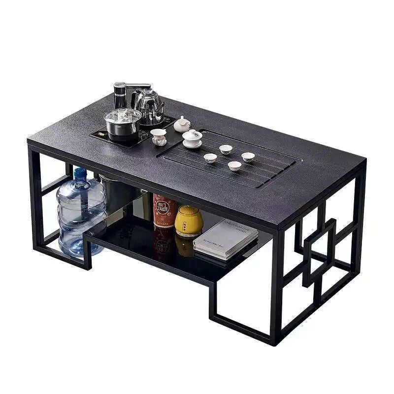 Internet celebrity rock slab kung fu tea table office commercial household living room simple multi-functional coffee table tea