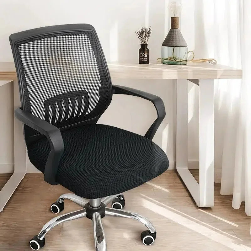 1Pc Jacquard Solid Colour Gaming Chair Cover Universal Thickened Elastic Non-slip Office Chair Cover Spandex Split Chair Cover