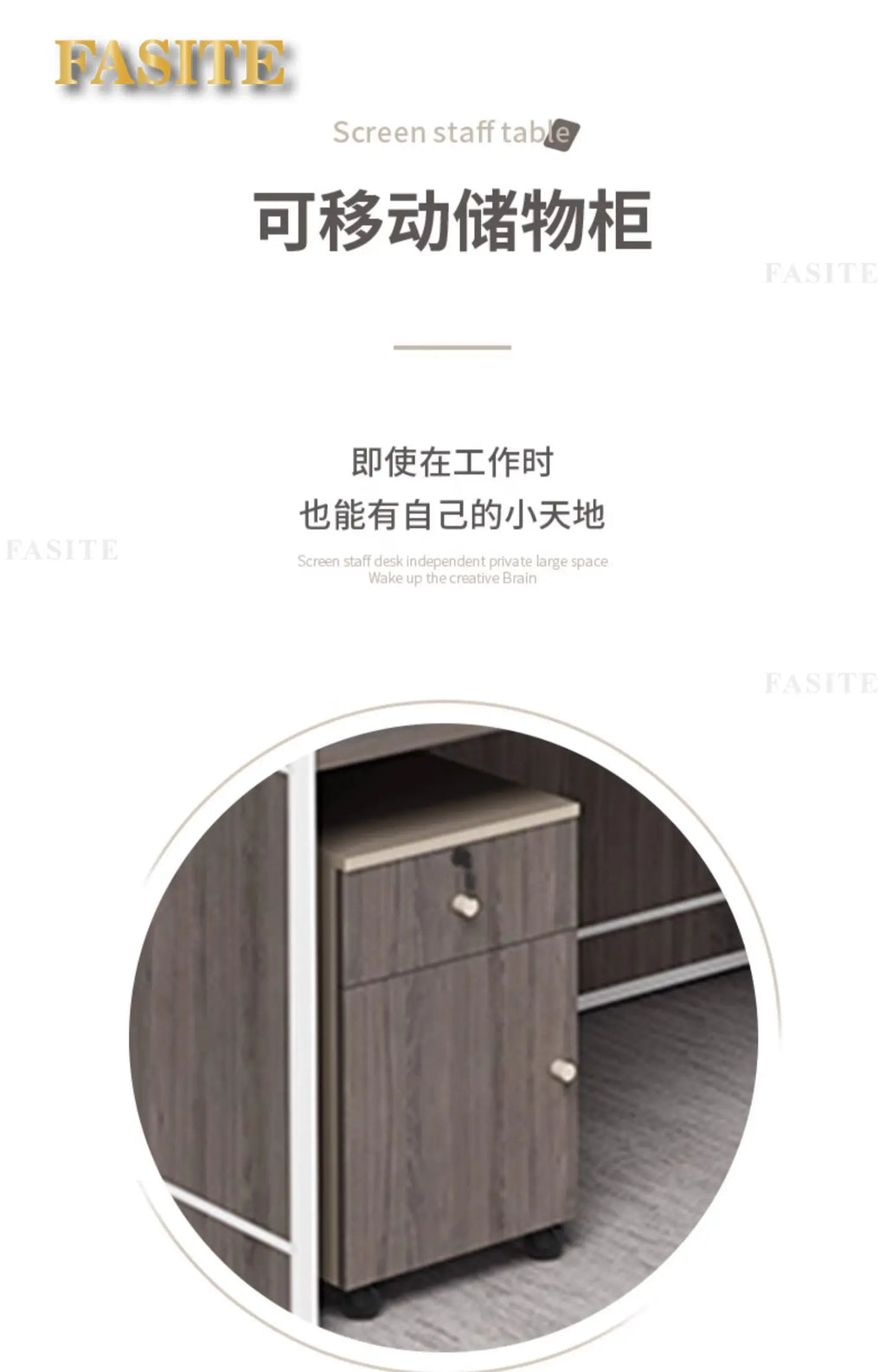 Desk Staff Open Area Seat Combination 2/4/6 Seat Staff Desk and Chair