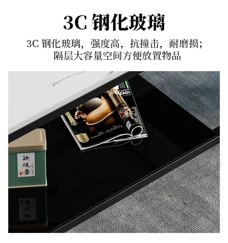 Internet celebrity rock slab kung fu tea table office commercial household living room simple multi-functional coffee table tea