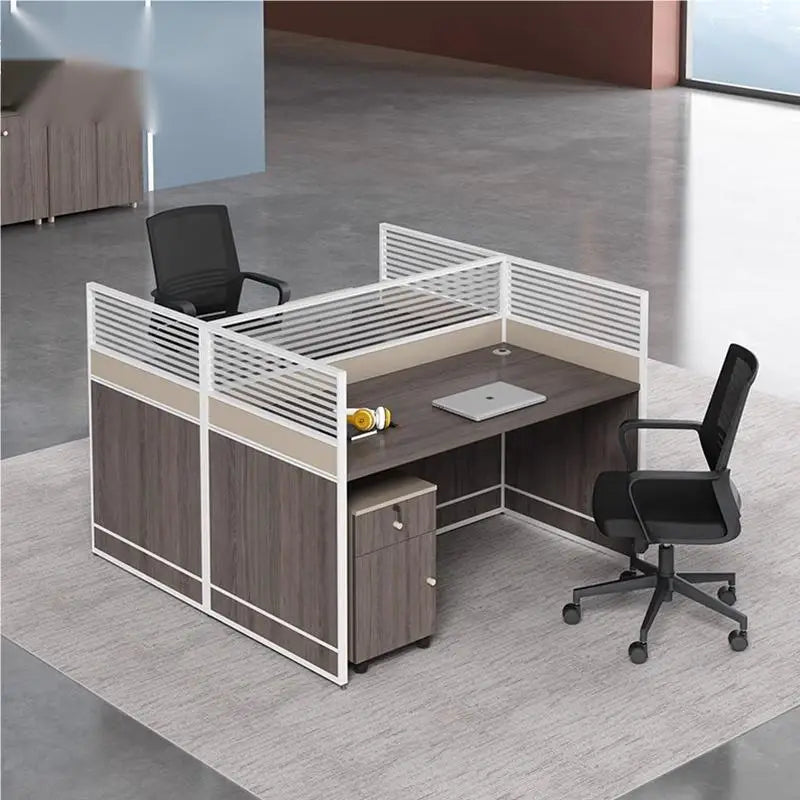 Desk Staff Open Area Seat Combination 2/4/6 Seat Staff Desk and Chair